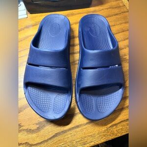 Oofos Unisex Ooahh Sport Blue Matte Slide Sandals